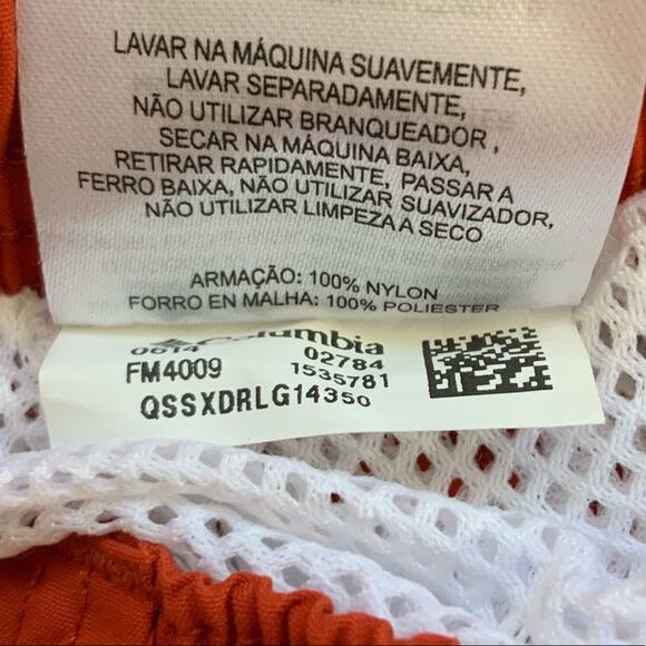 Columbia  PFG Orange Swim Trunks/ Shorts 8" Long size XL - Picture 5 of 9